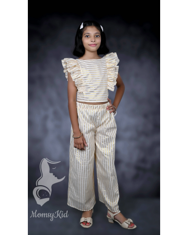 Butterfly themed striped Co-ord Set