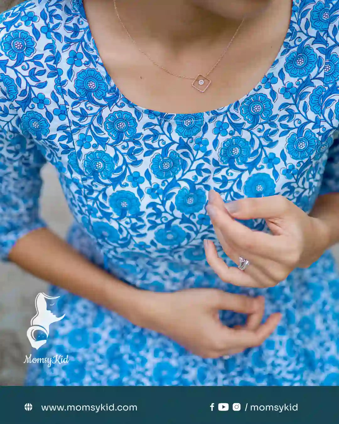 Premium cotton floral print maternity wear