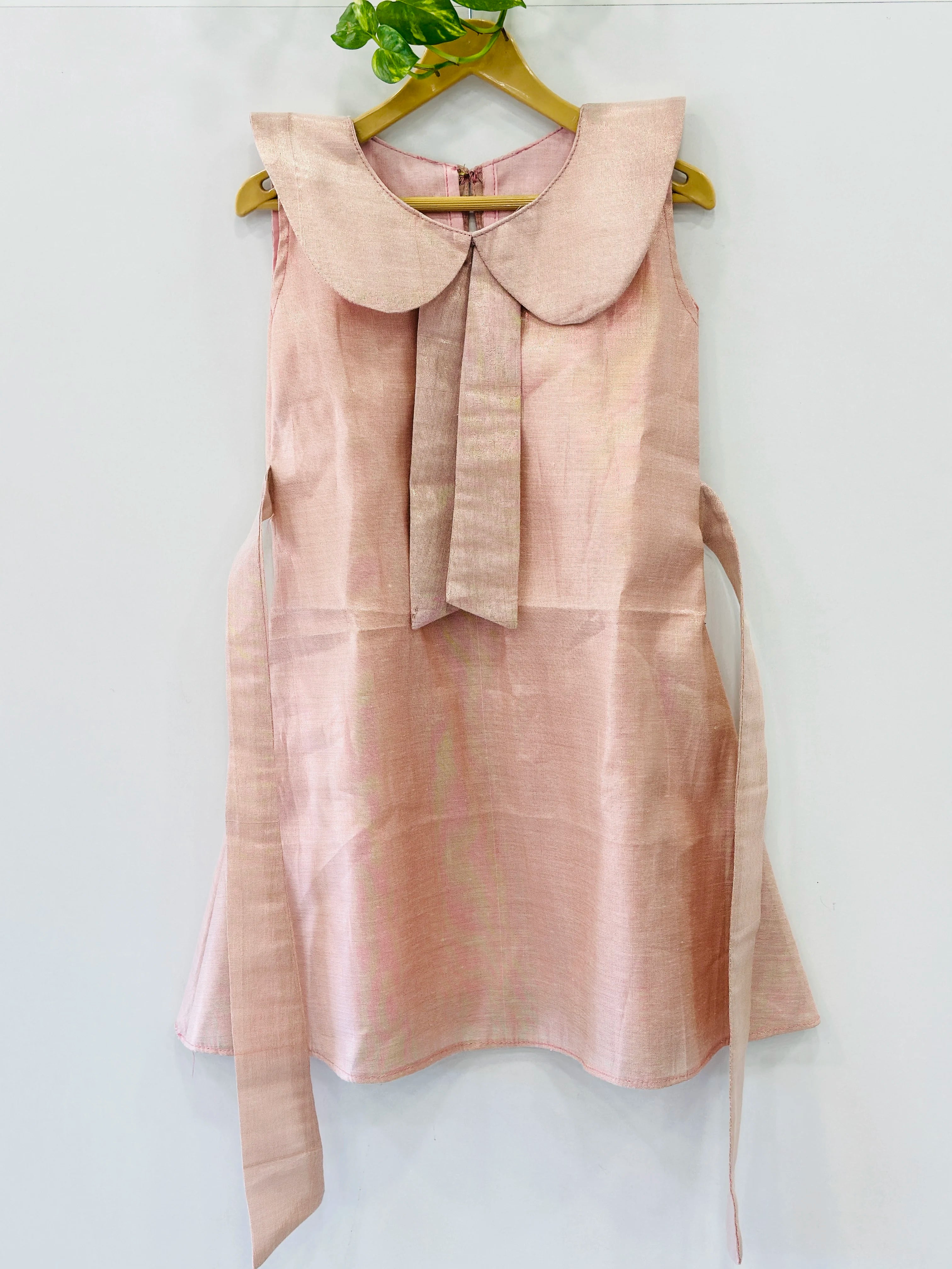 Tissue Frock With Peter pan Collar(3-4Years) | MK-GW-1034