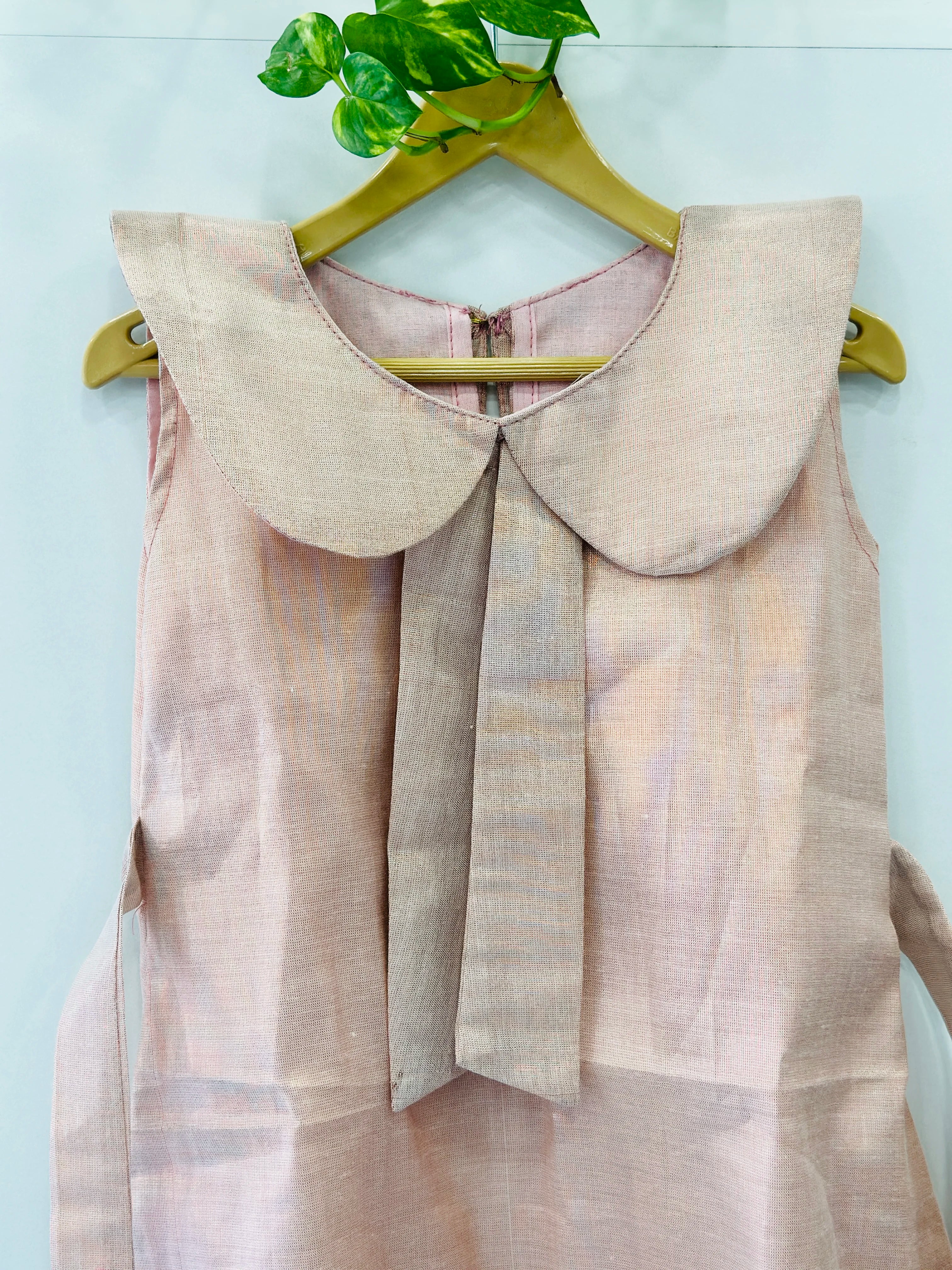 Tissue Frock With Peter pan Collar(3-4Years) | MK-GW-1034