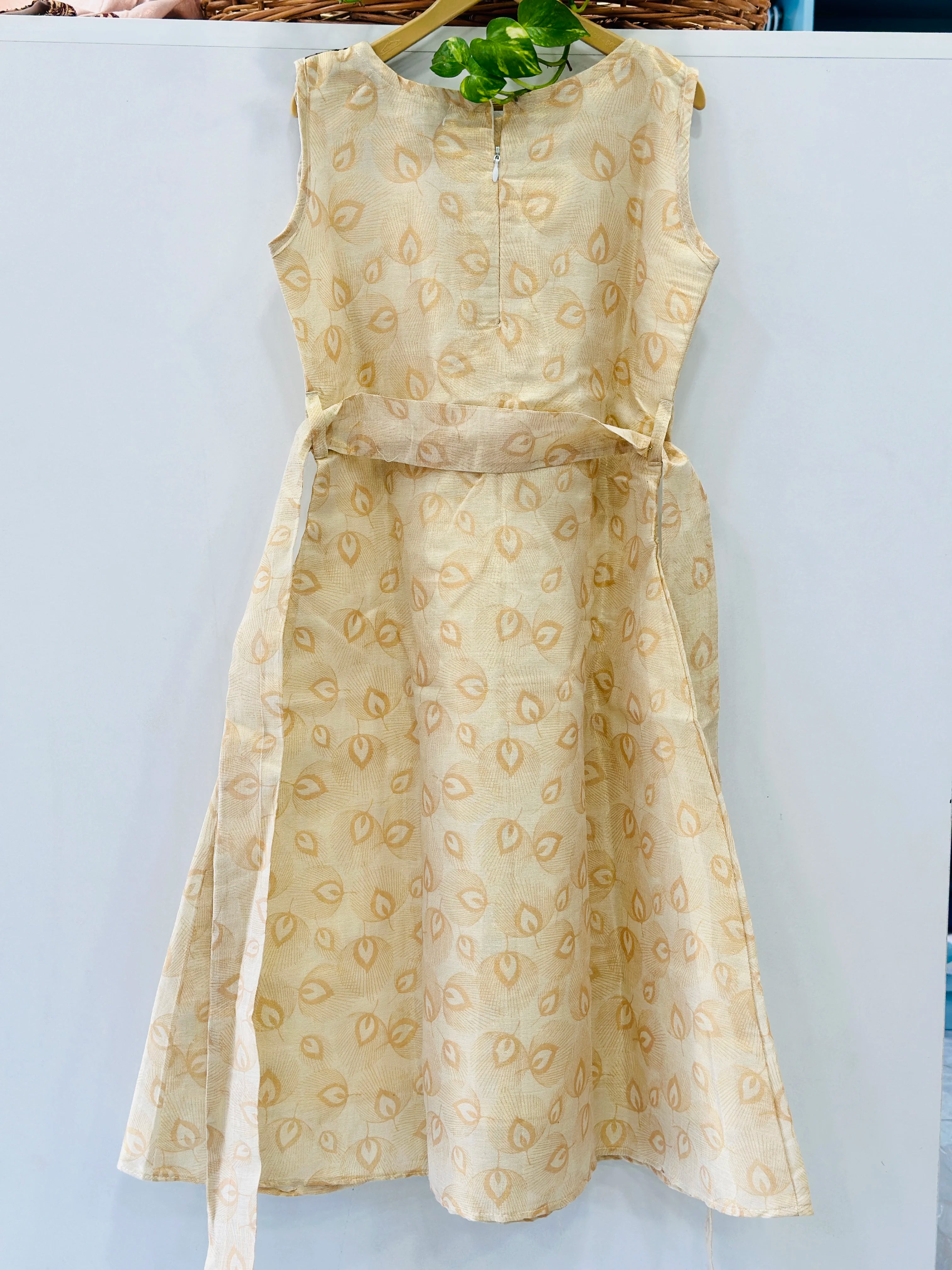 Tissue Frock With Half Perter Pan Collar(7-9 Years) | MK-GW-1004