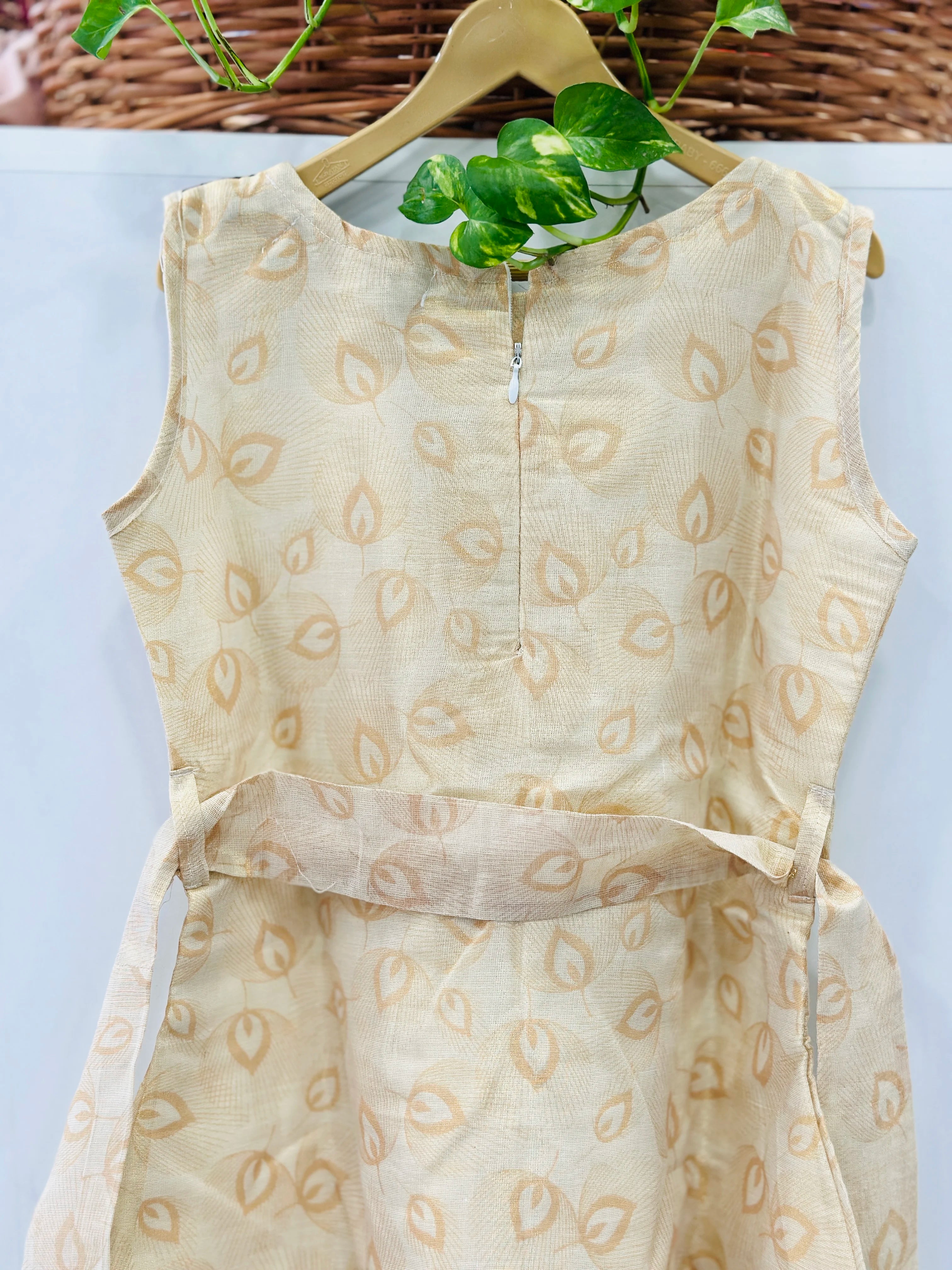 Tissue Frock With Half Perter Pan Collar(7-9 Years) | MK-GW-1004