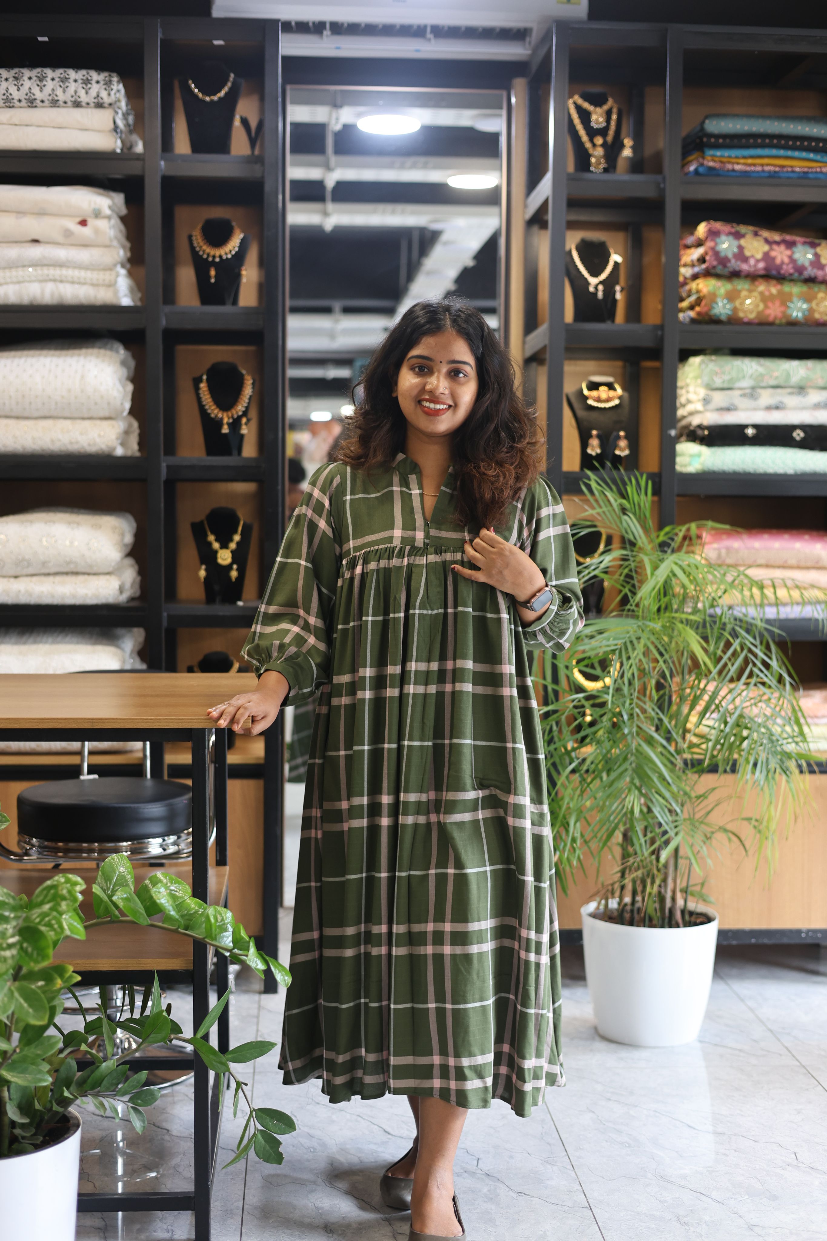 ALINE OLIVE GREEN TOP | WA-OA-1119