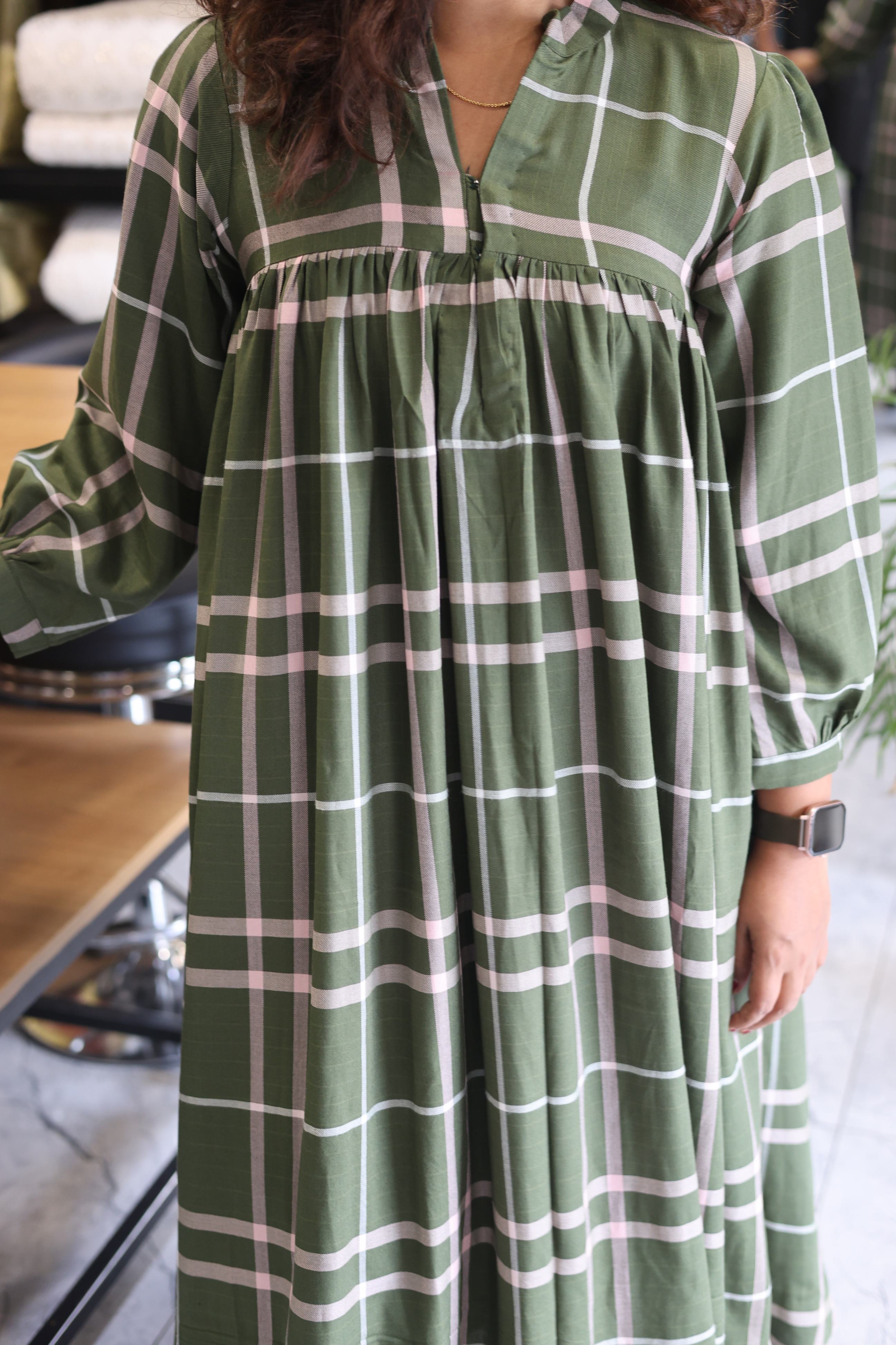 ALINE OLIVE GREEN TOP | WA-OA-1119