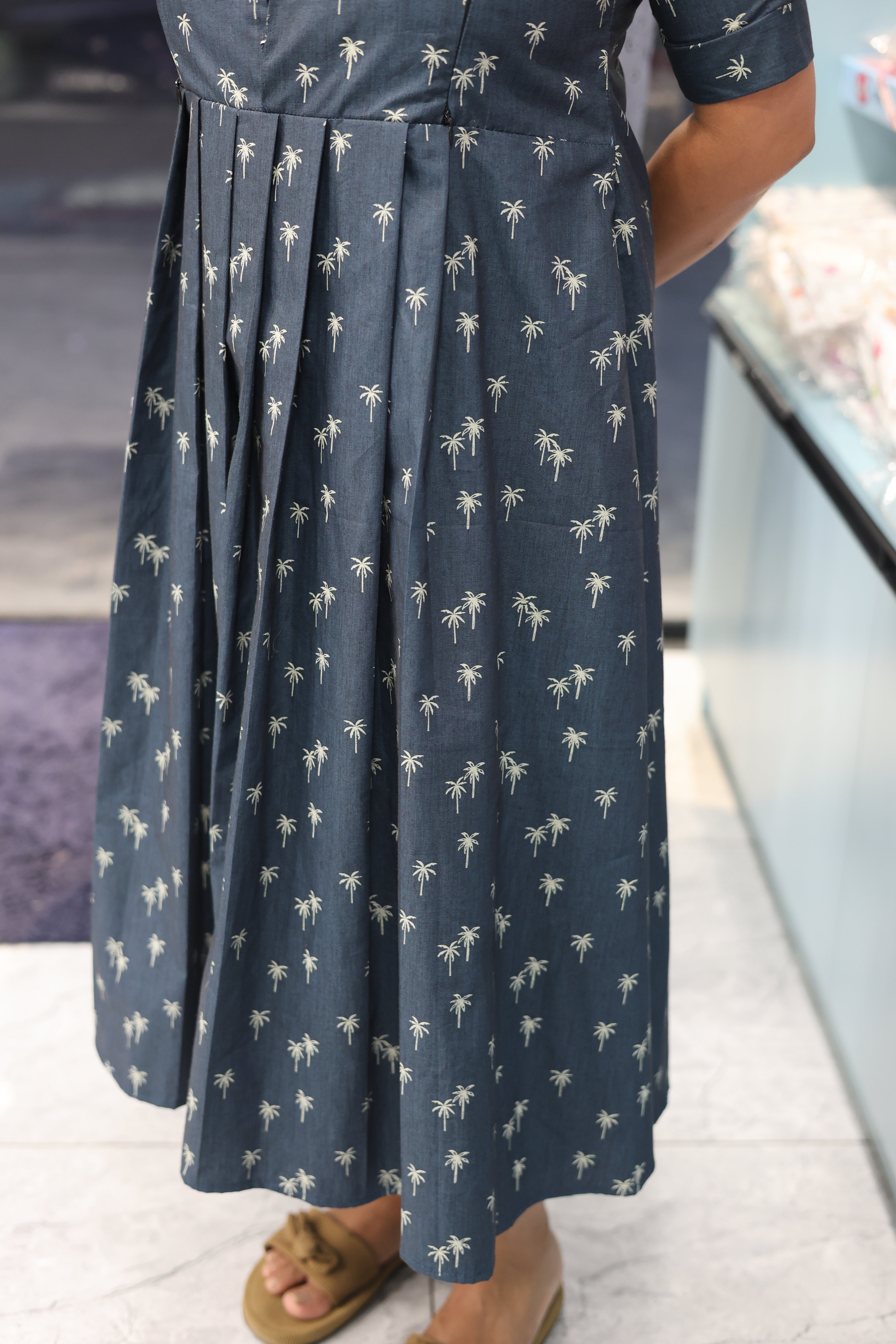 IRISH BLUE MATERNITY DRESS| MATERNITY DRESS| FEEDING DRESS| MK-MW-1079