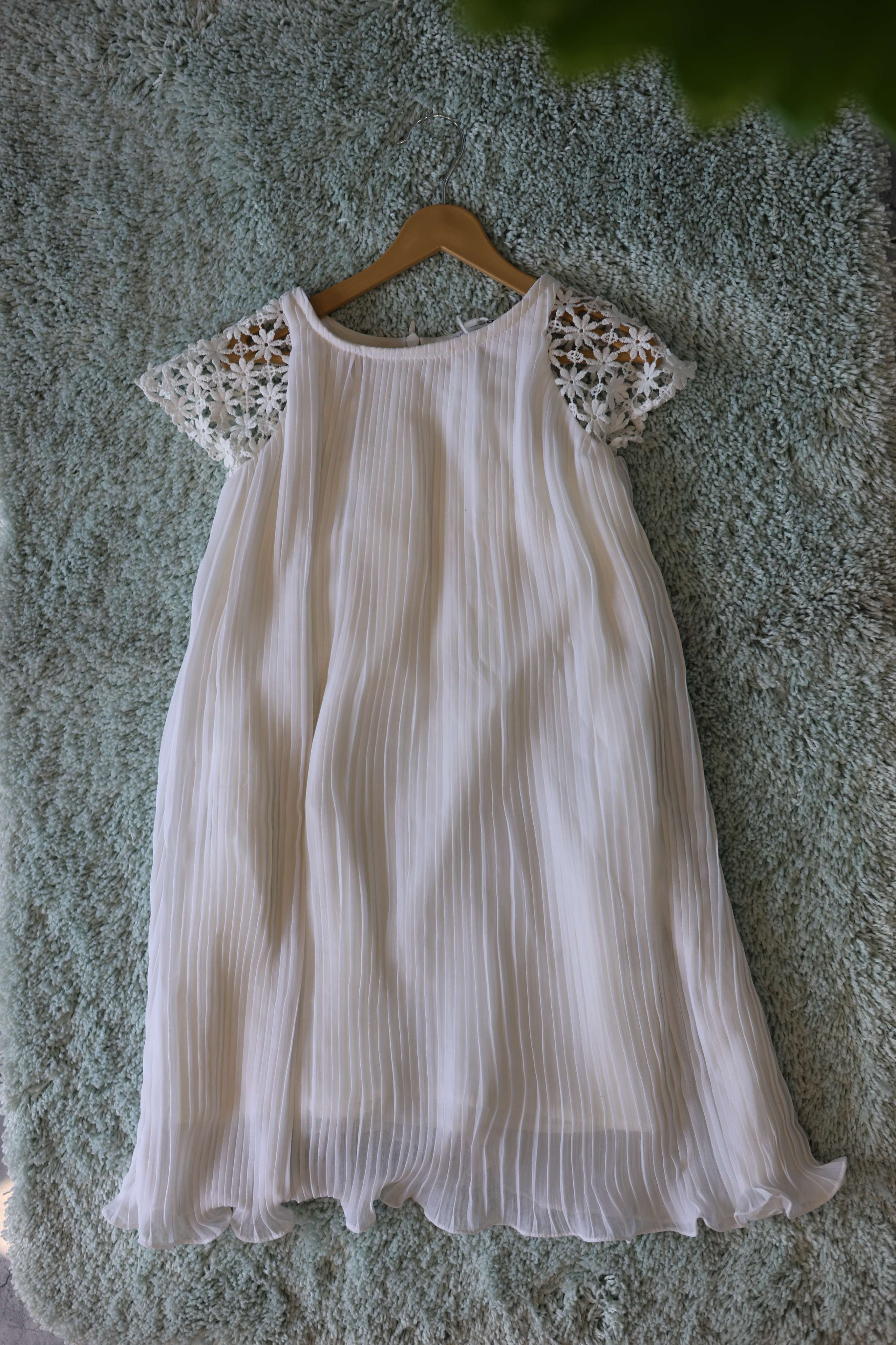 OFFWHITE FROCK WITH PLEATS | MK-GW-1044