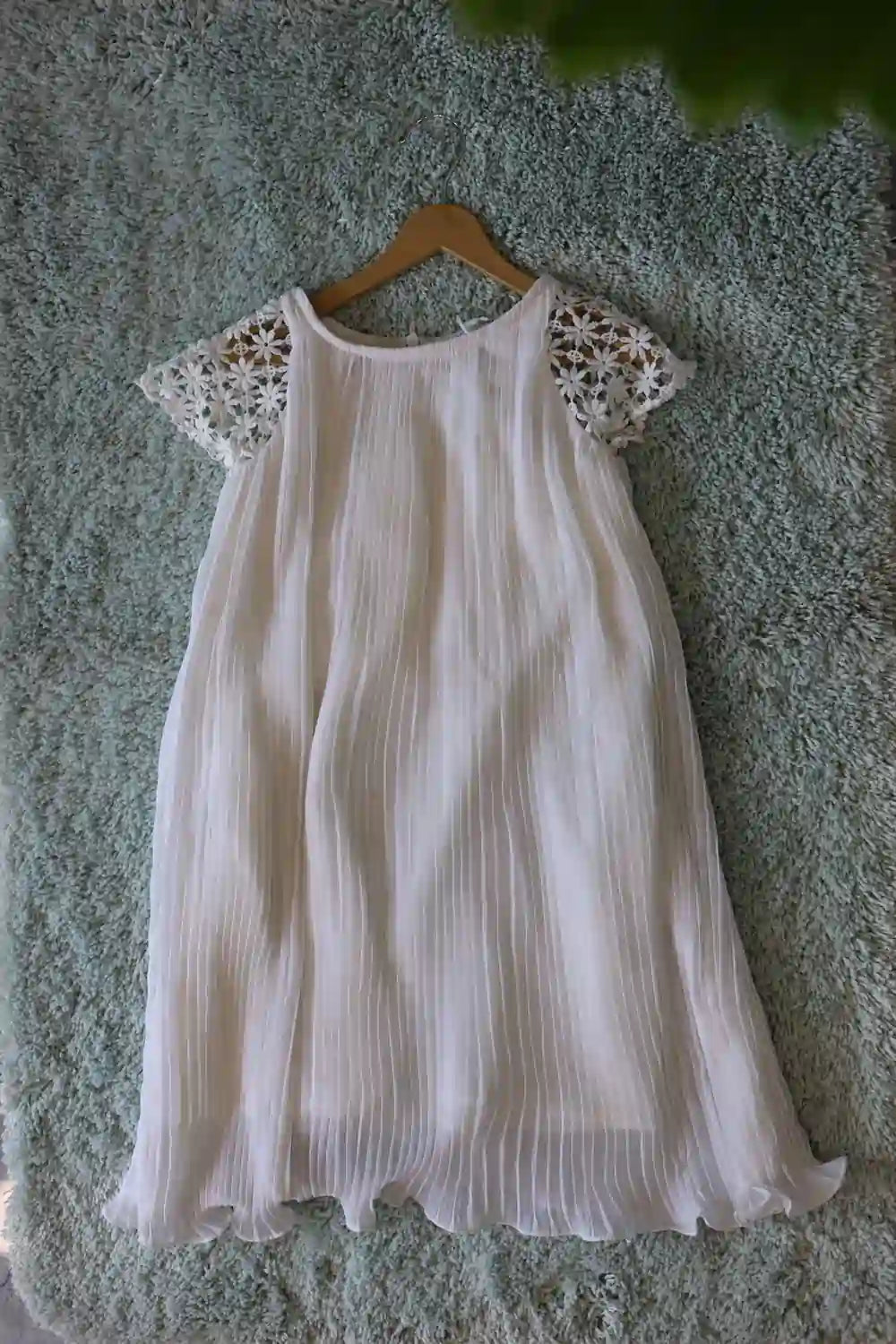 OFFWHITE FROCK WITH PLEATS | MK-GW-1044