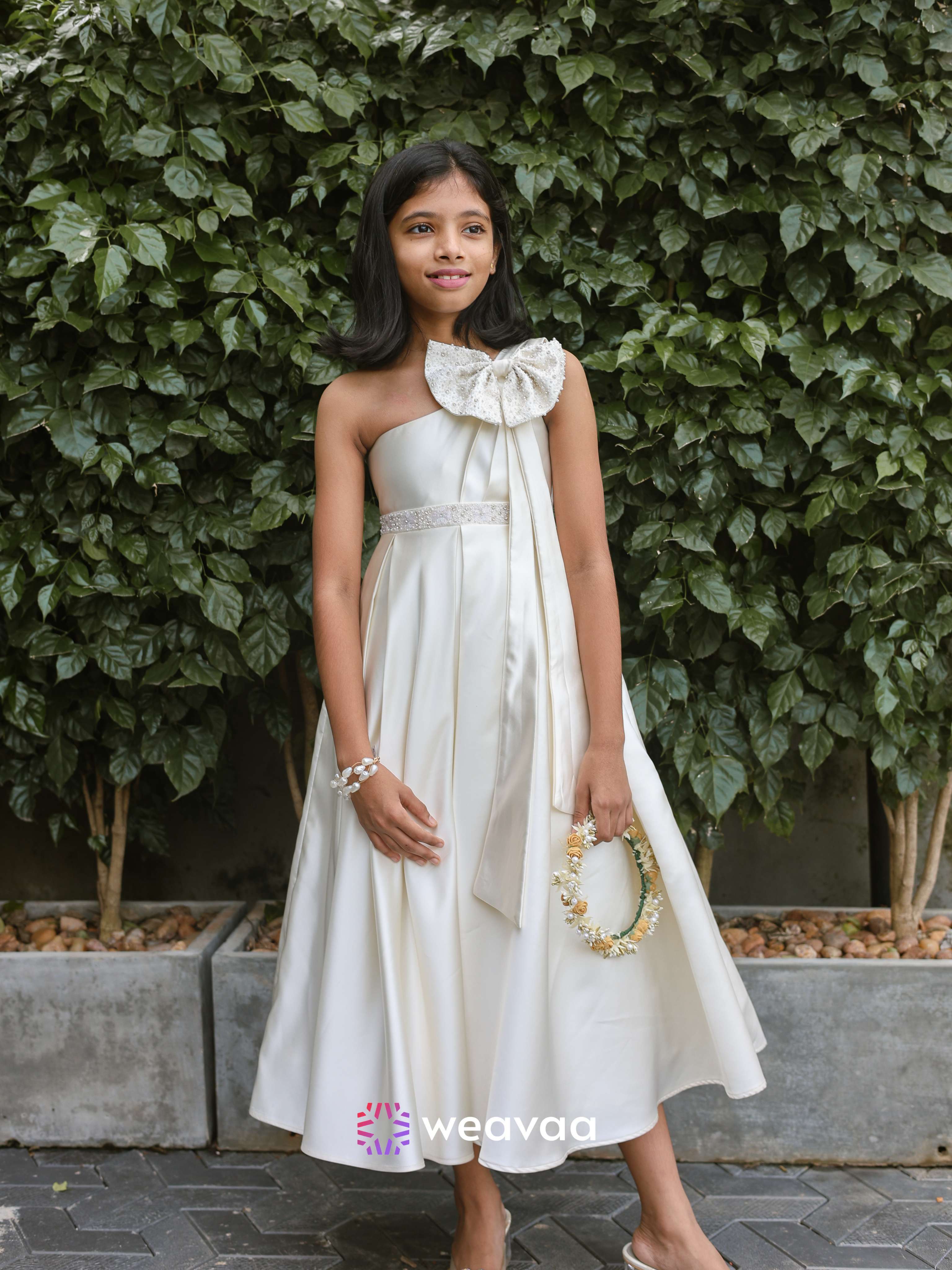 IVORYBLOOM ONE SHOULDER PARTY WEAR DRESS | MK-GW-1063