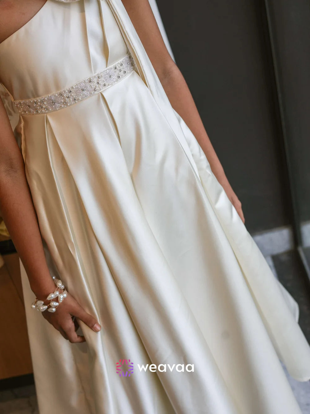 IVORYBLOOM ONE SHOULDER PARTY WEAR DRESS | MK-GW-1063