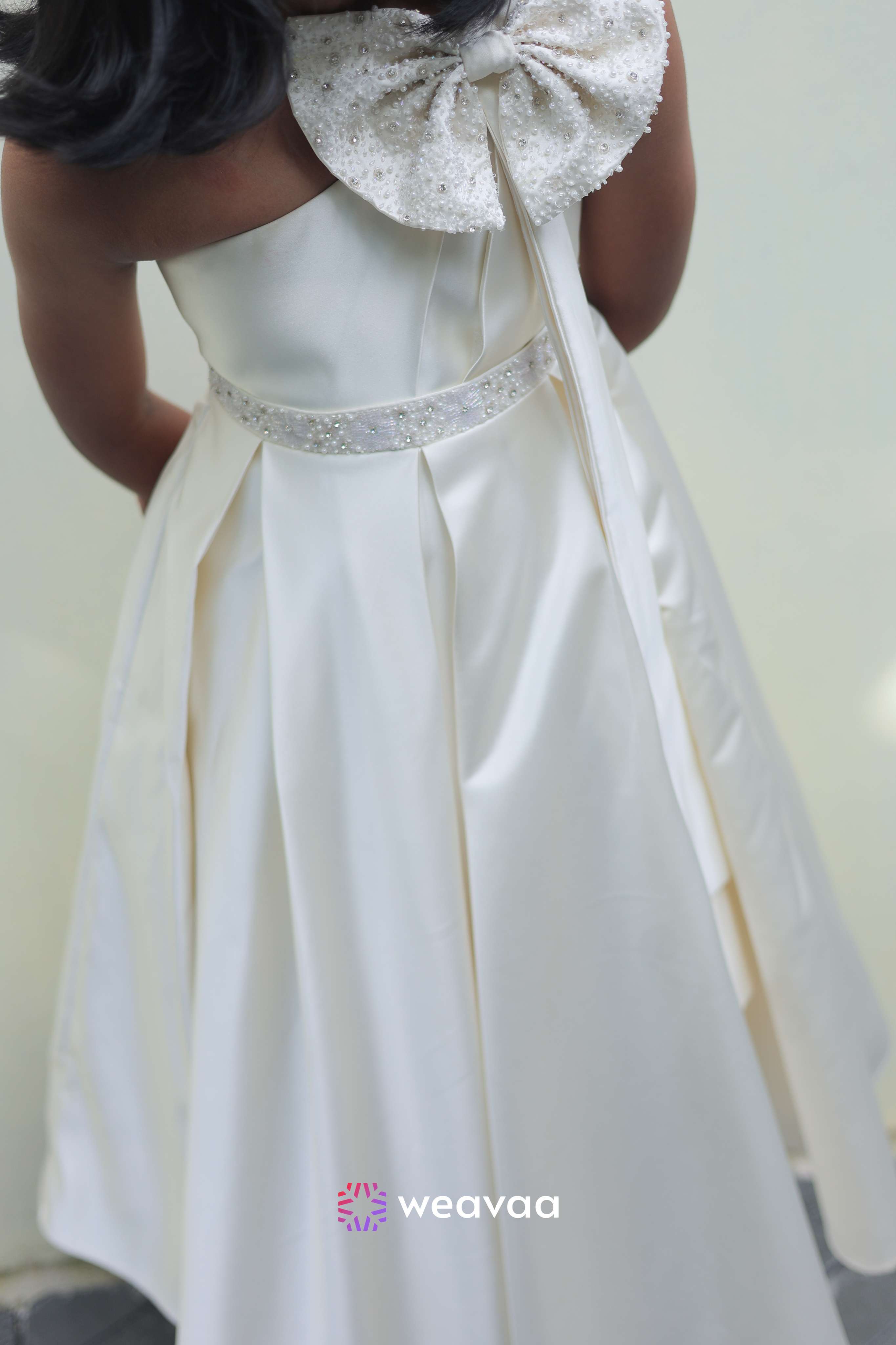 IVORYBLOOM ONE SHOULDER PARTY WEAR DRESS | MK-GW-1063