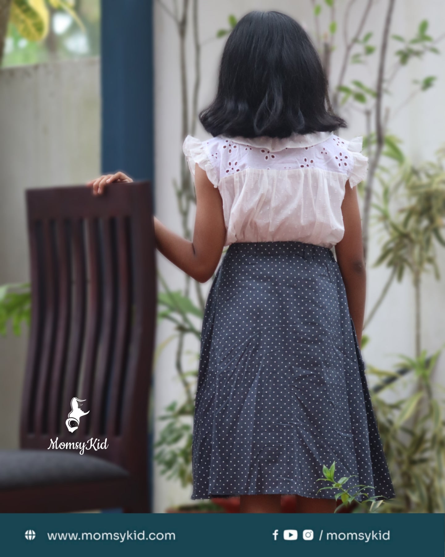 Celestial Dream - Middy skirt with snowy white top