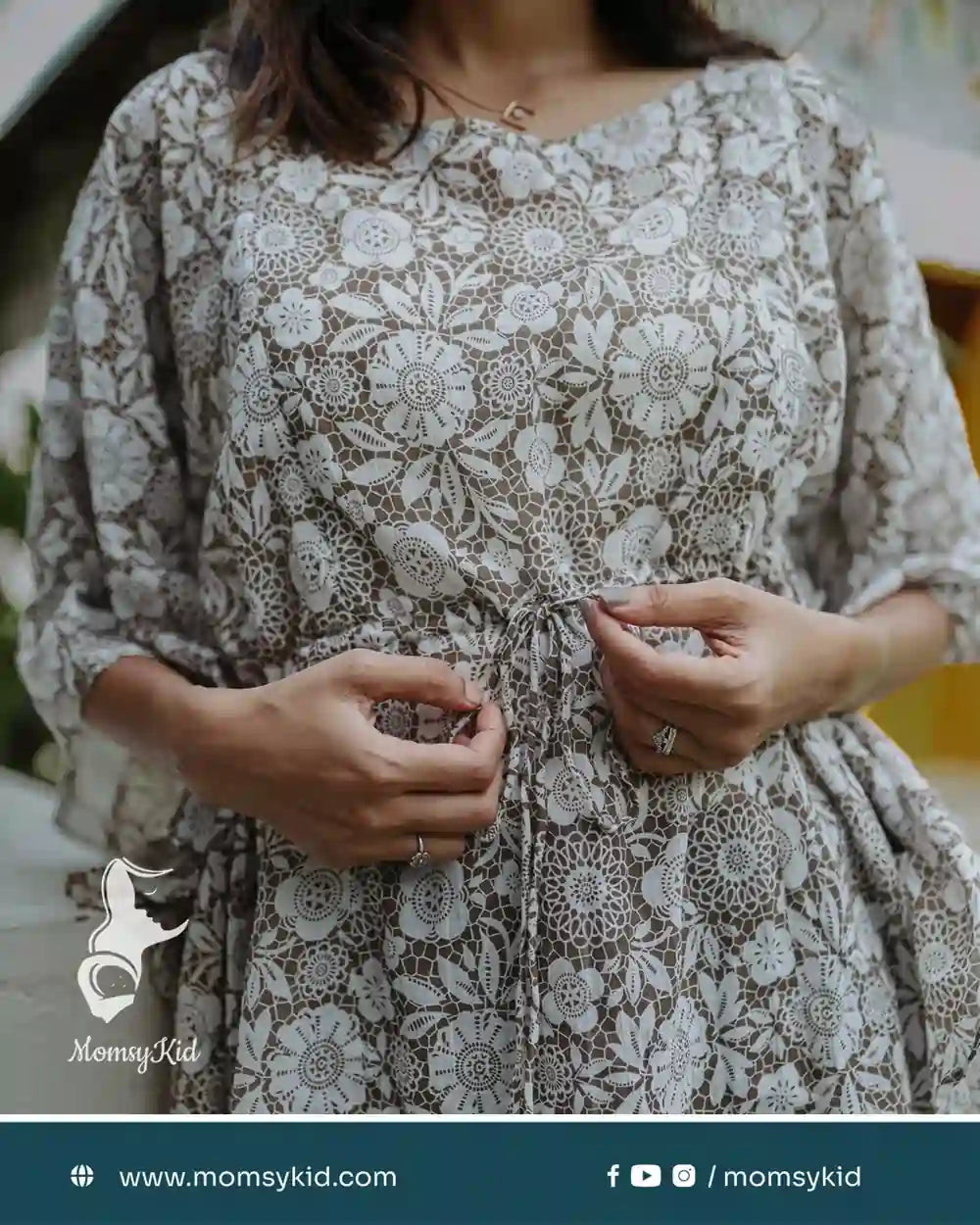 Kaftan in Beautiful Crushed Cotton Printed Fabric