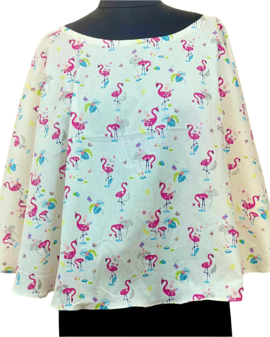 Flamingo print Nursing Cover