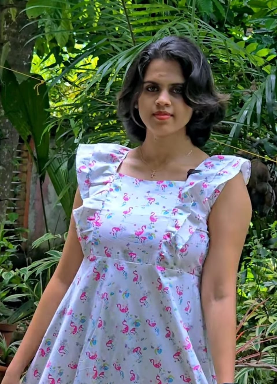 Flamingo Print Butterfly Themed Premium Cotton Maternity and Feeding Wear
