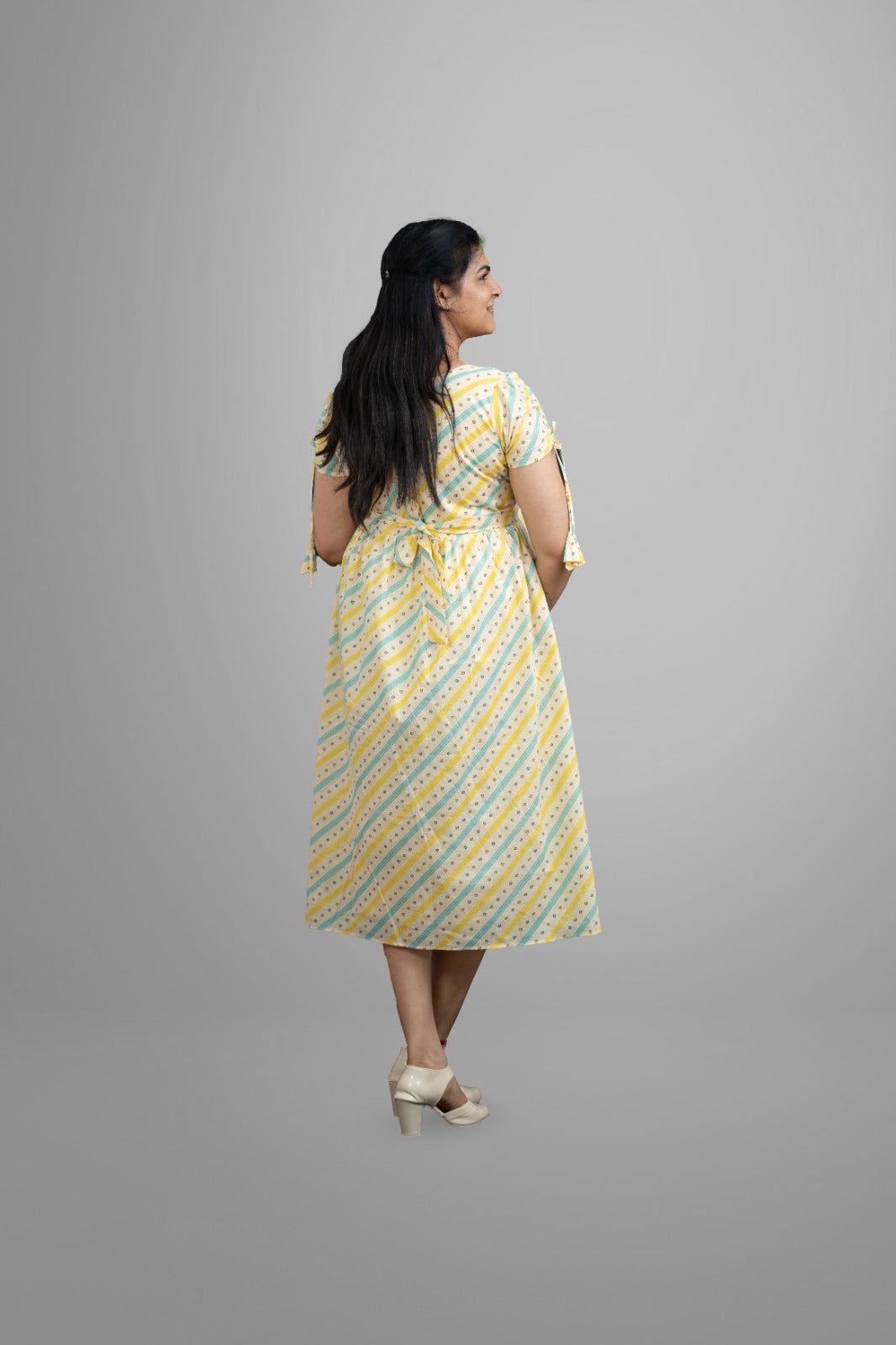 Sunbeam Stripes Maternity soft  cotton Dress