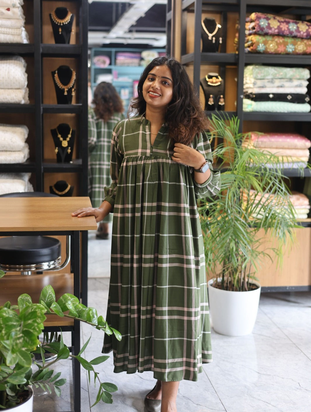 ALINE OLIVE GREEN TOP | WA-OA-1119