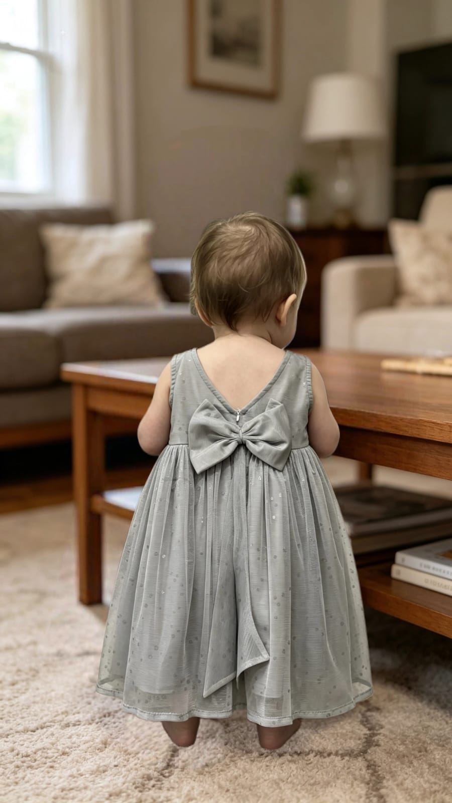 GREY NET FROCK | MK-GW-1072