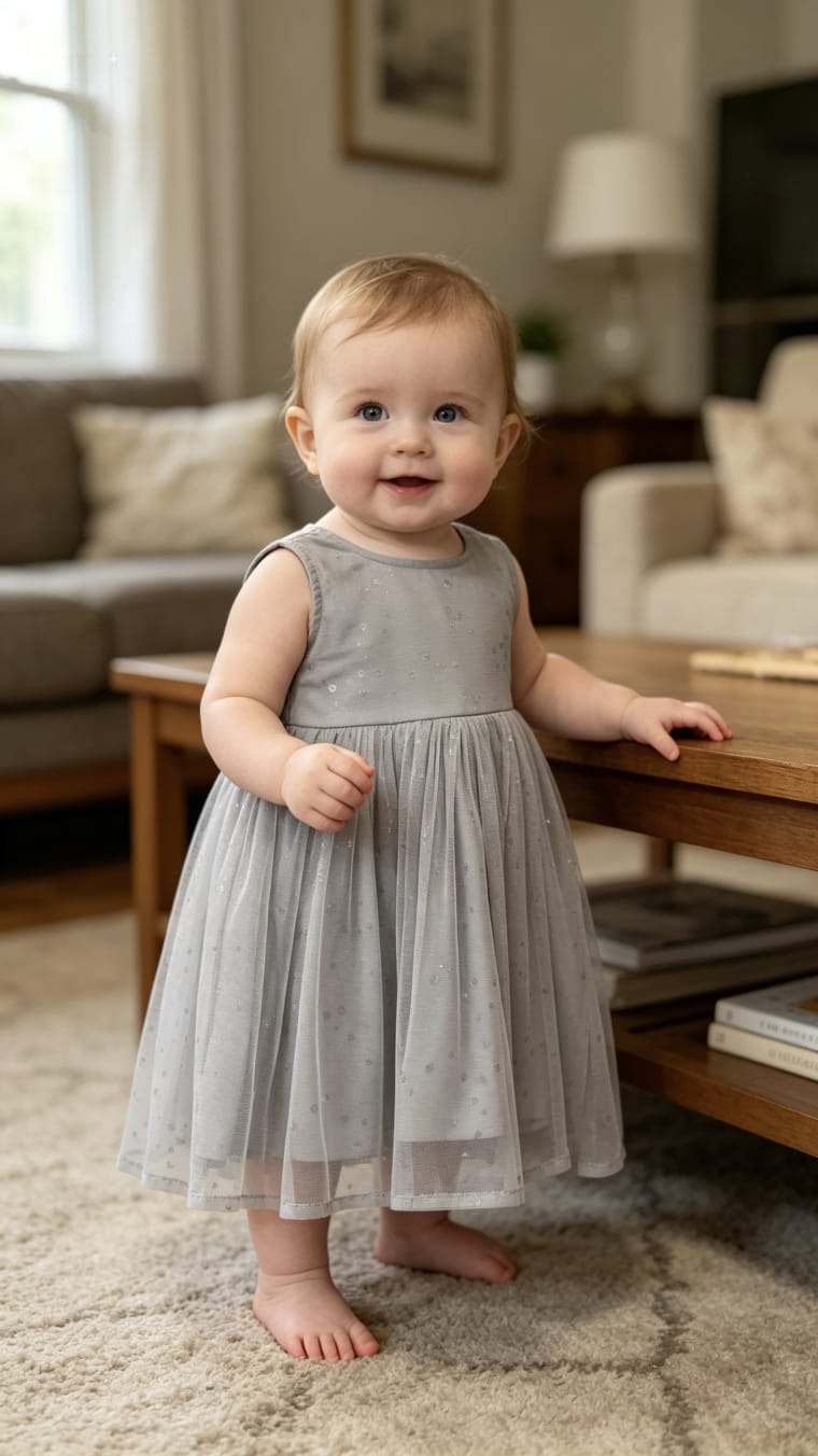 GREY NET FROCK | MK-GW-1072