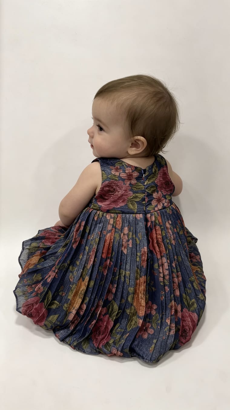 GIRLS FROCK WITH  FLORAL PRINT|MK-GW-1051