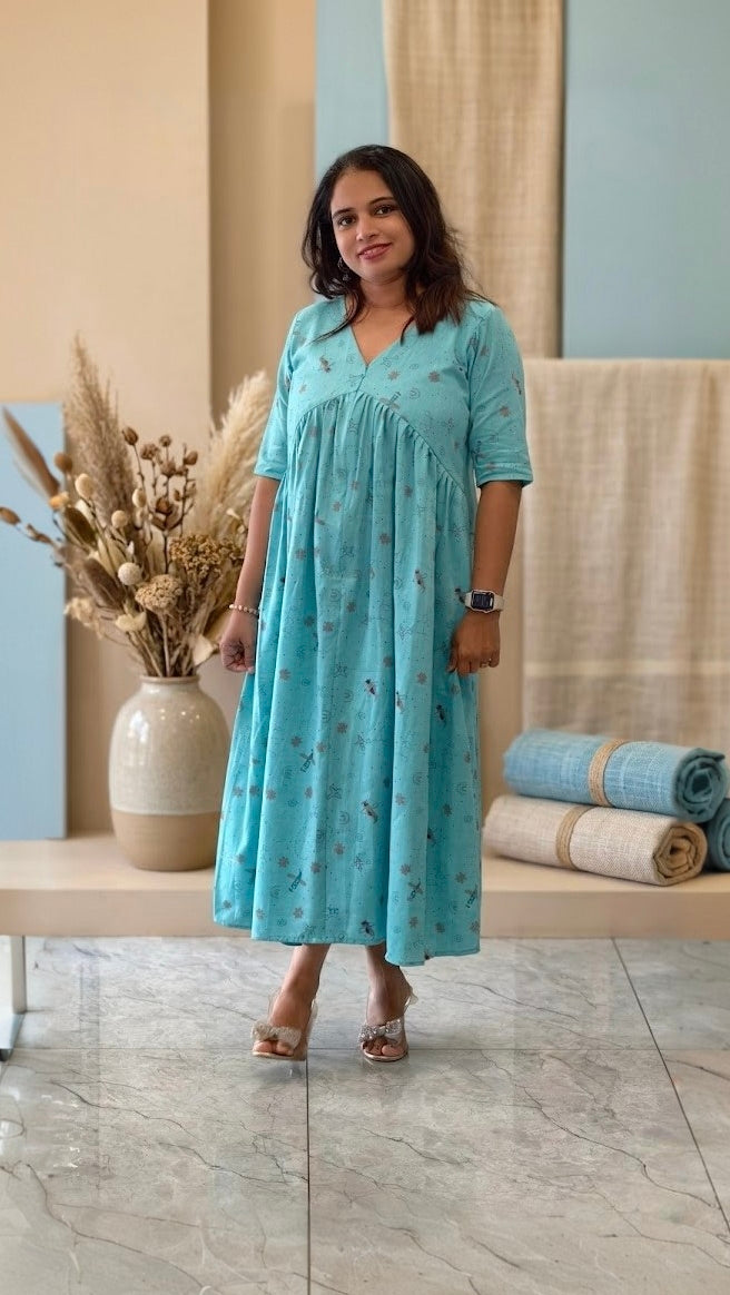 LIGHT BLUE MATERNITY DRESS | MK-MW-1090 MomsyKid LIGHT BLUE MATERNITY DRESS | MK-MW-1090 MomsyKid