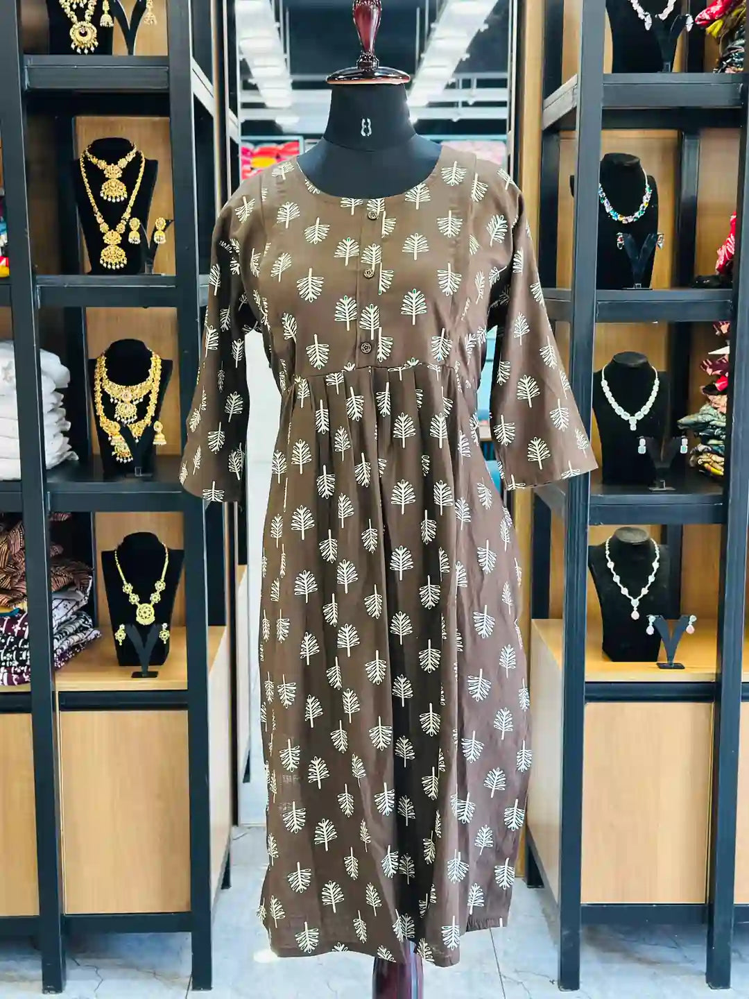 best-soft-and-comfy-nursing-kurti-brown