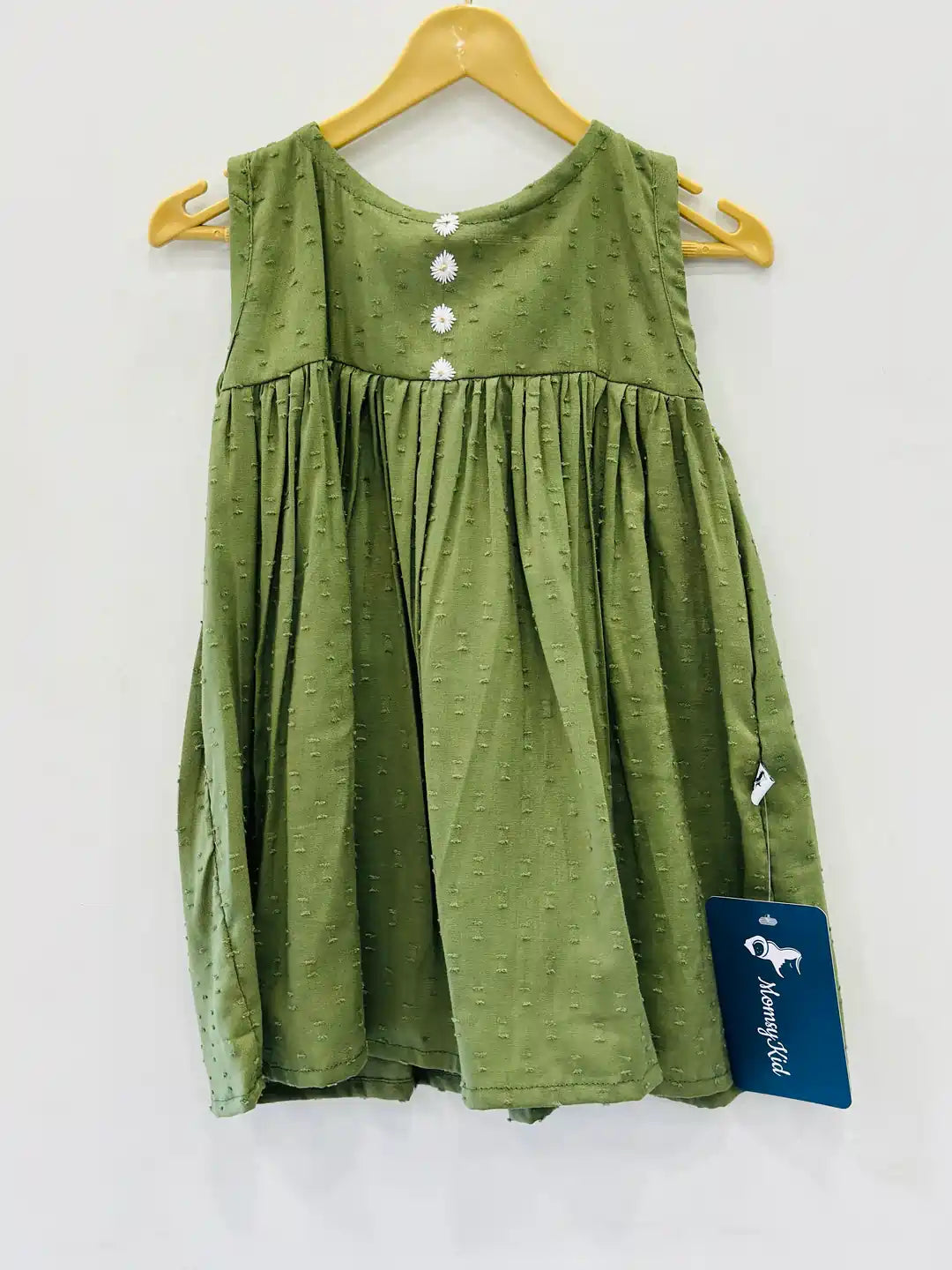 casual-cotton-dresses-olive-green-sleeveless-for-baby-girls