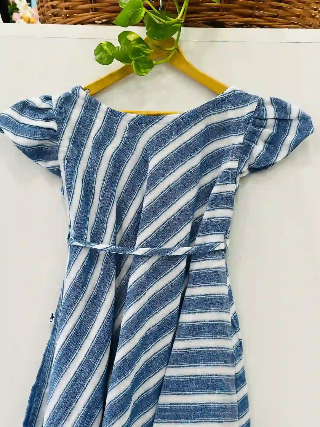 casual-striped-blue-frock-online