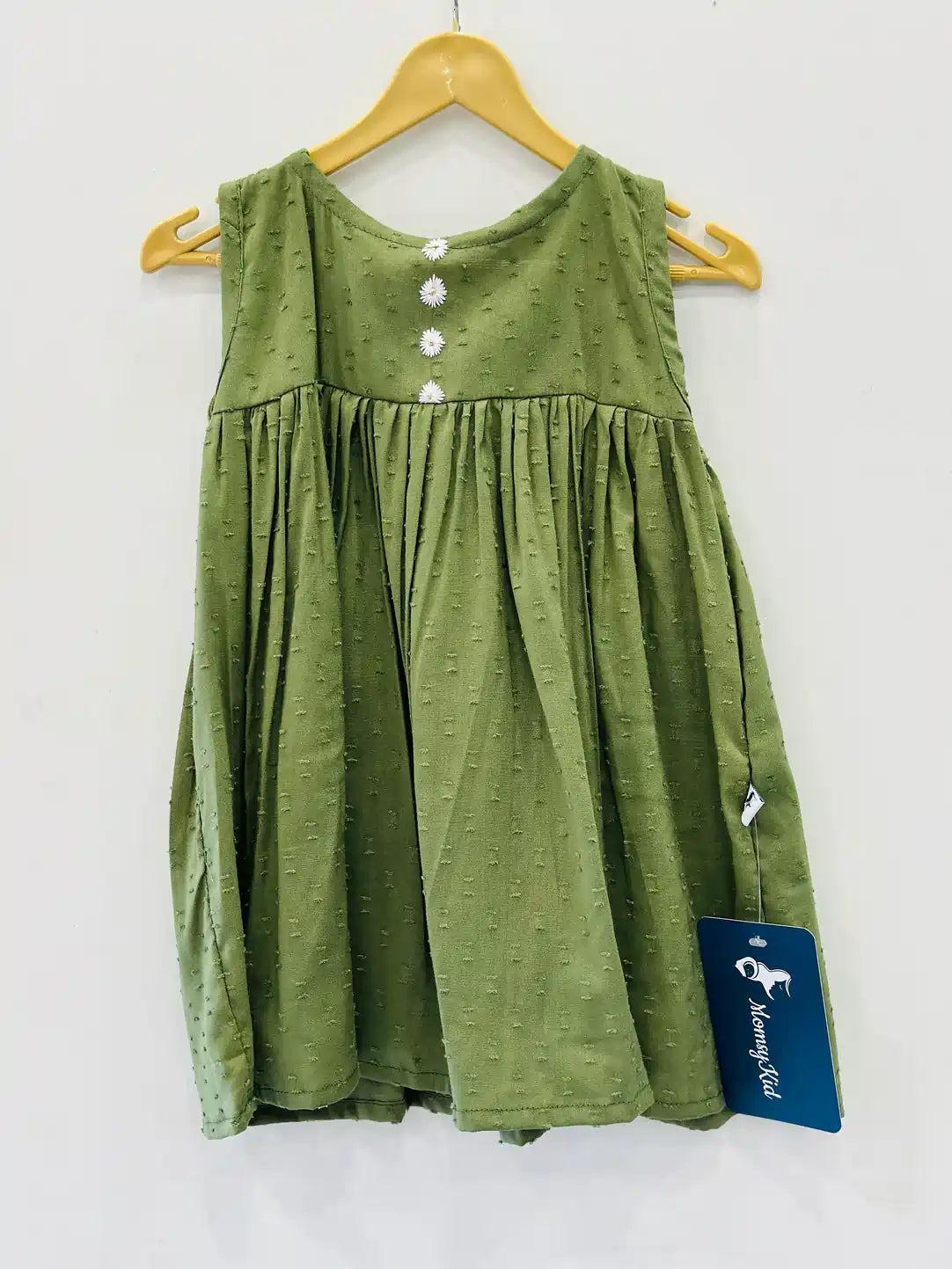 cotton-frock-olive-green-dress-for-baby-girls