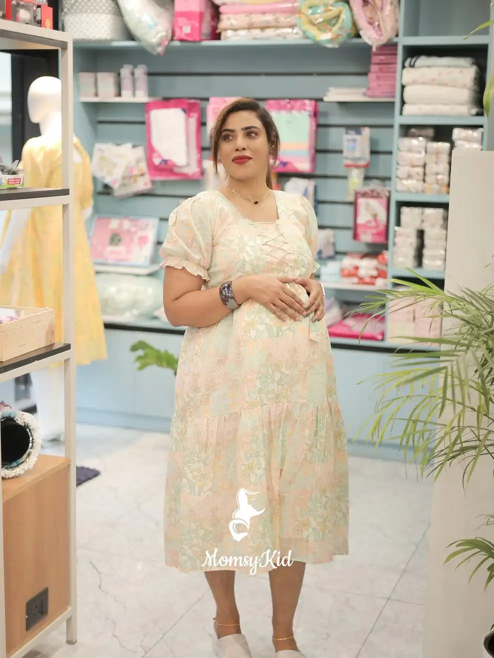 designer-yoke-floral-umbrella-cut-maternity-dress