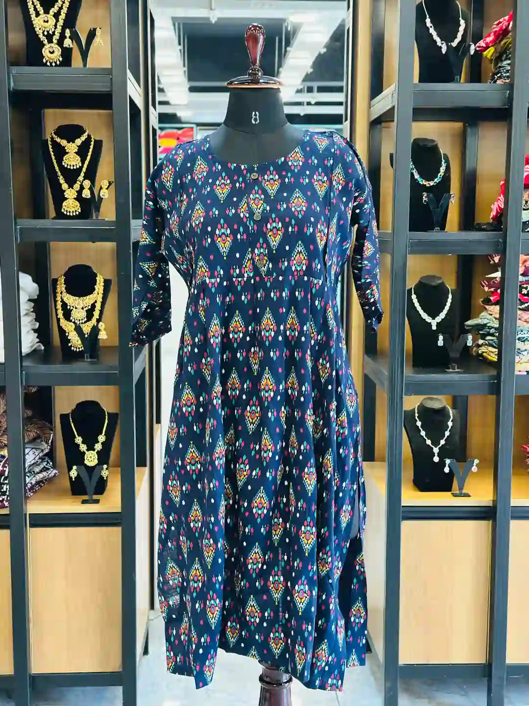 front-gathered-cotton-maternity-feeding-kurti-with-block-print