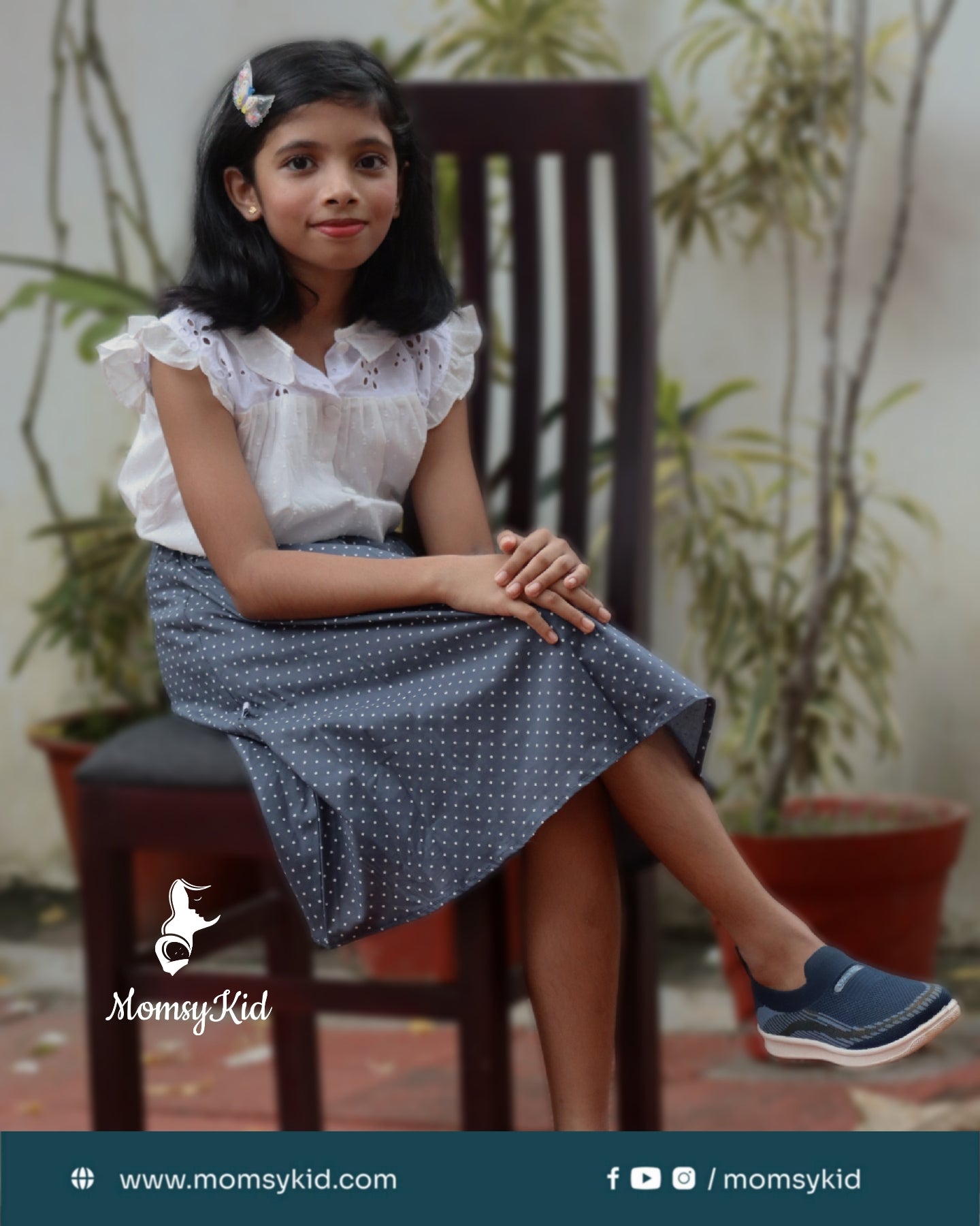 Celestial Dream - Middy skirt with snowy white top
