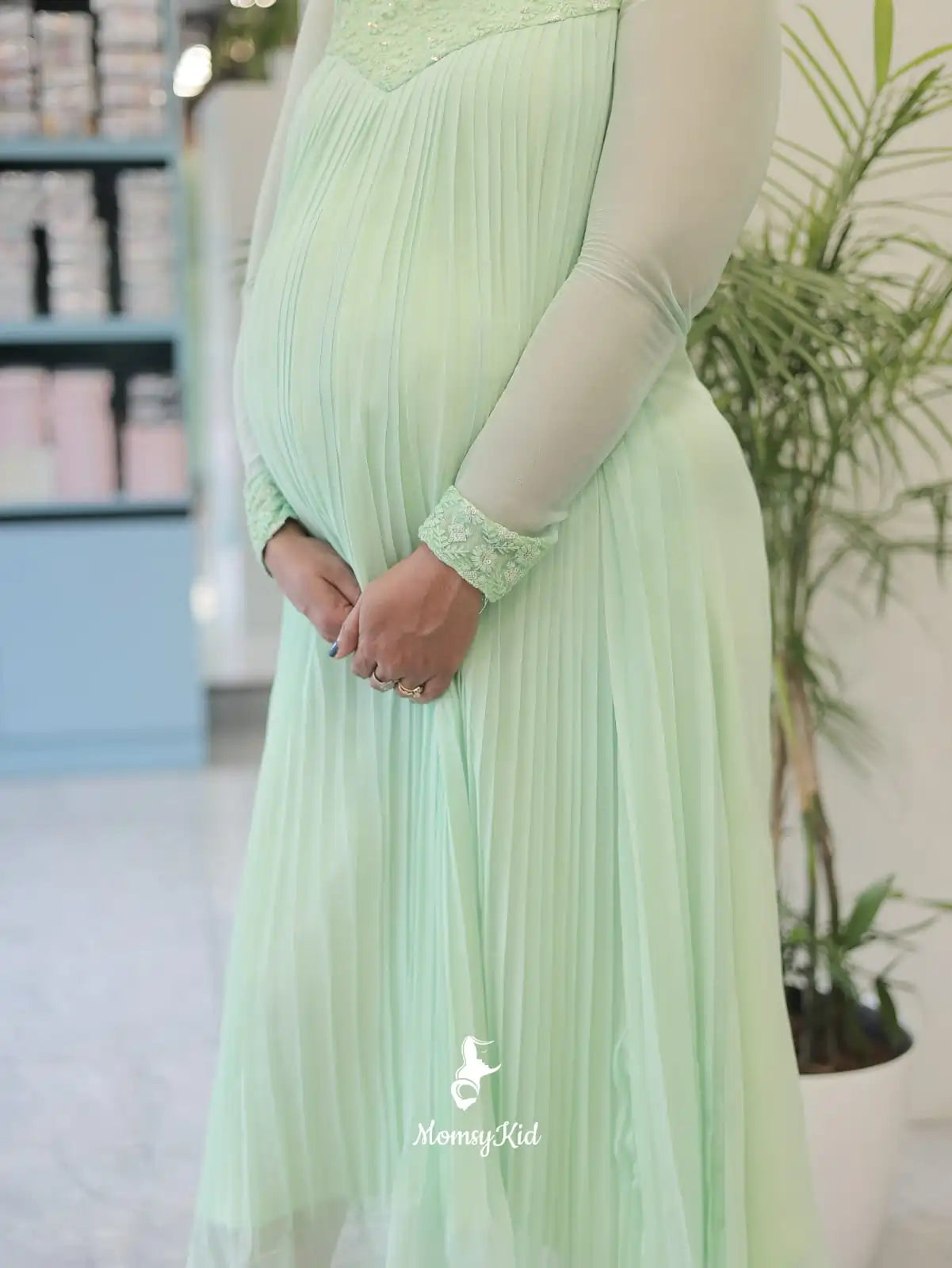 pleated-aline-dress-with-comfortable-fit