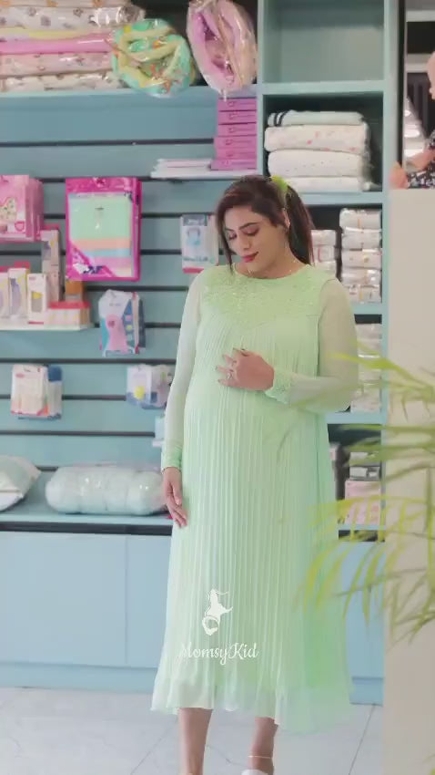 elegant-maternity-aline-dress-with-sleeves