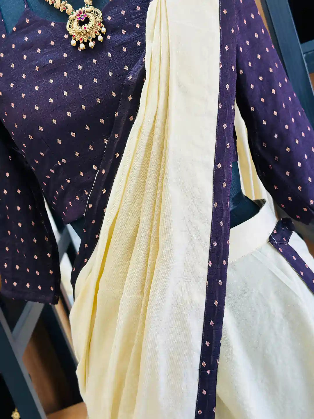 stylish-dark-puple-color-dhavani-set-online