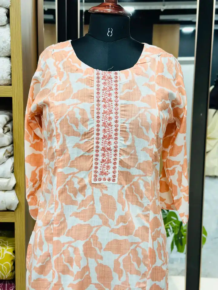 round-neck-maternity-kurti-with-side-concealed-zip